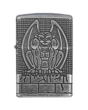 Zippo  Armor  Antique Silver Gargoyle
