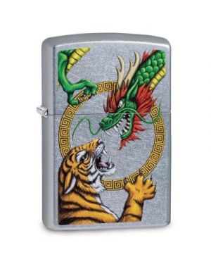 Zippo  Chinese Dragon Street Chrome Design