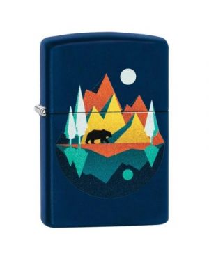 Zippo  Geometric Bear and Mountains Design