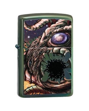 Zippo  High Polish Green Apocalypse Monster Design