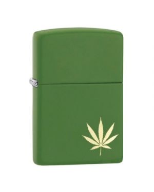 Zippo Marijuana Leaf on the Side